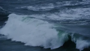 Olas del mar acercándose a la orilla
